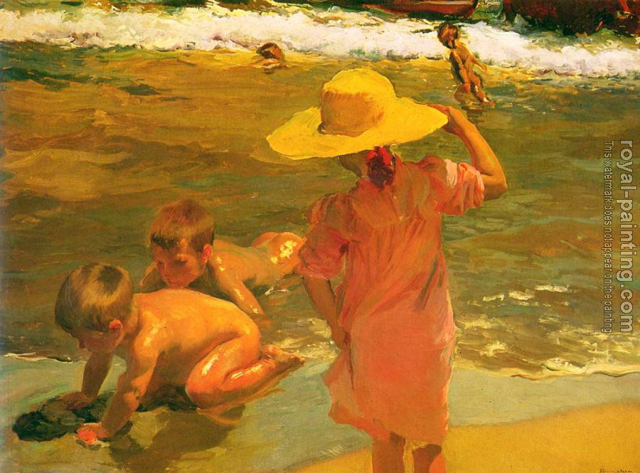 Joaquin Sorolla Y Bastida : Ninos A La Orilla Del Mar